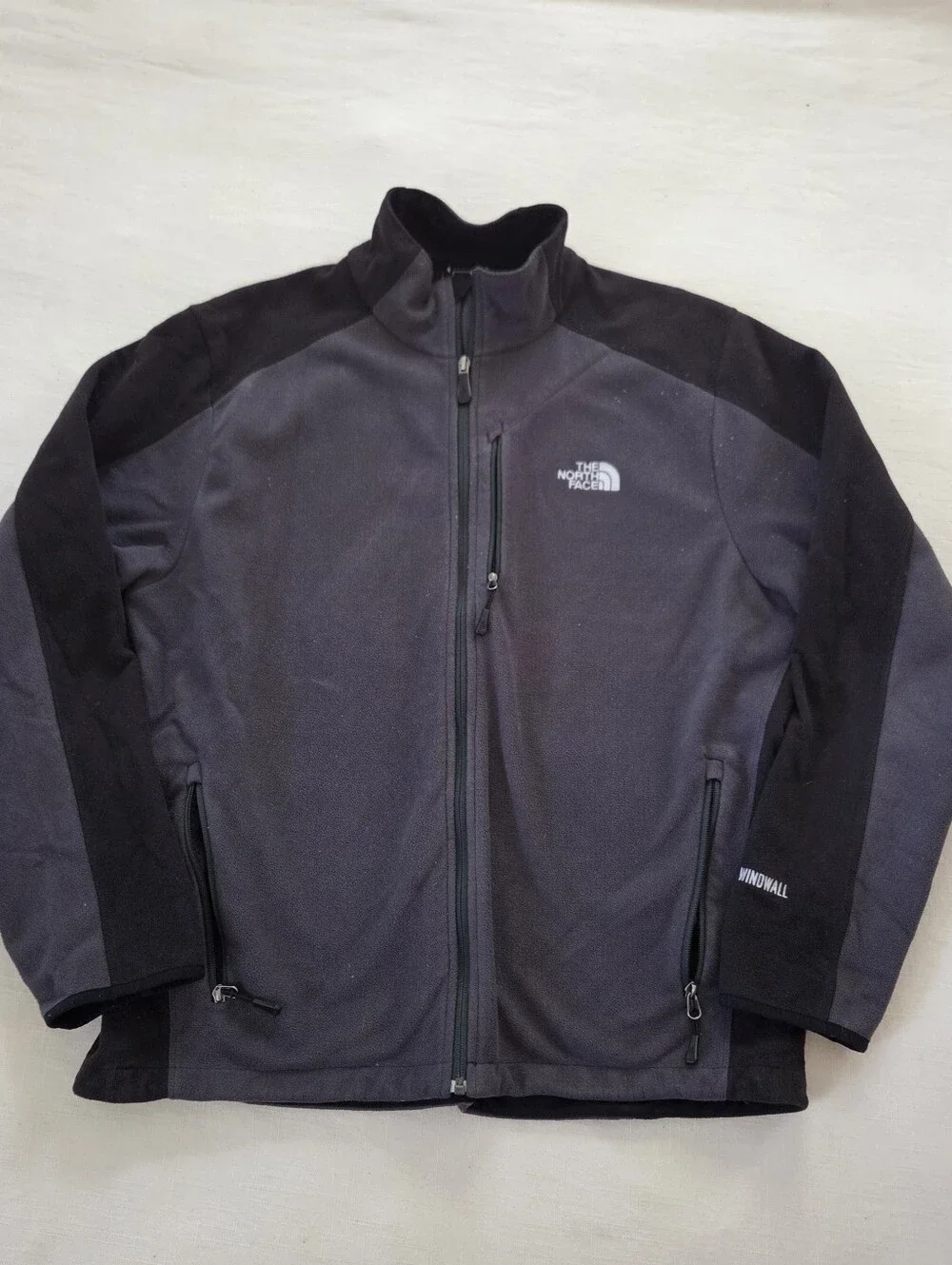 The North Face Men's WindWall Full-Zip Jacket - Charcoal/Black XL